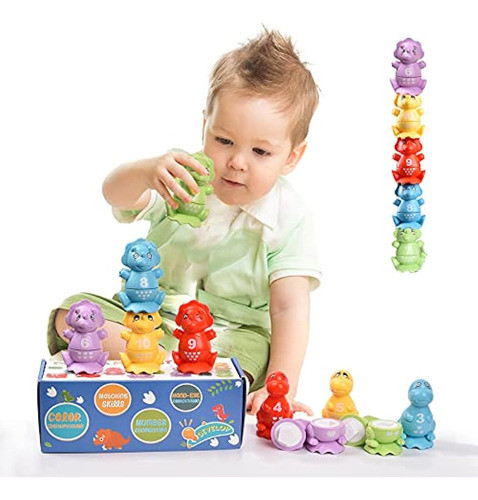Juguetes De Dinosaurios Para Niños 3-5 5-7, Juguetes Apilabl 0