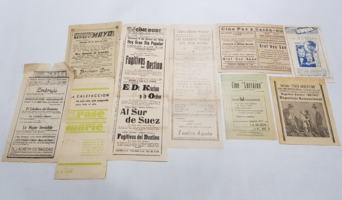 Antiguos Programas De Cine Lote X 9 Mag 59604 0