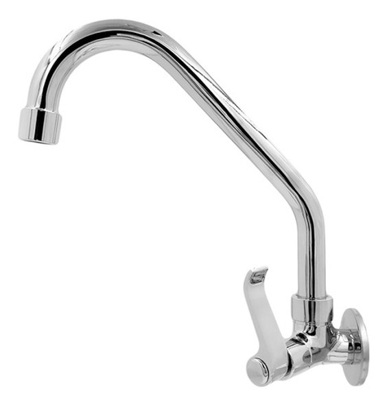 Torneira Inox Metal Alta 3/4 Bica Móvel Parede Cozinha 5061c 0