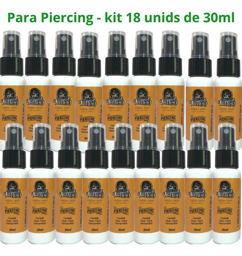 Spray Para Piercing Vegano 30 Ml Long Life  Cx C/18 Unidades 1