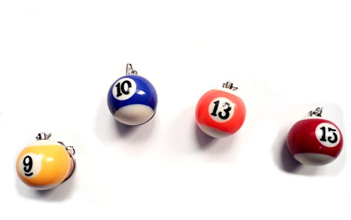 Llavero Bola Pool Billar Bola 8 Colores Regalo Souvenir 0