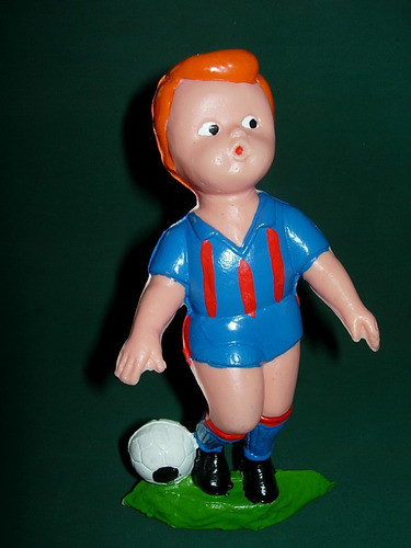 Tigre Jugador Futbol Plastico Inflado Antiguo Soccer 0