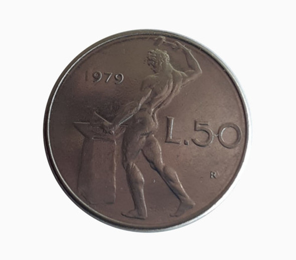 Moneda Italiana 1979 50 Liras 1 Moneda Italiana 1979 50 Liras 1