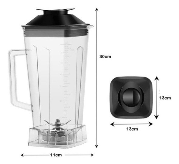 Vaso Jarra Licuadora Semi Industrial Silver Crest 1