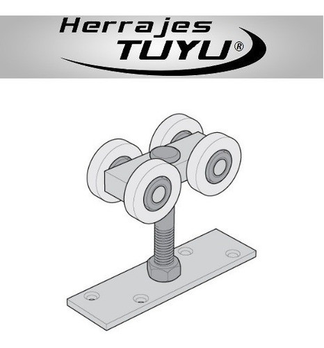Carro Roma 172 Acero Portón Corredizo Riel Art 172 Colgante 1