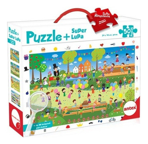 Puzzle 50 Piezas Juego De Búsqueda Con Lupa Mod 1- Antex 0