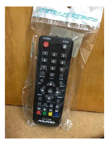 Controle Remoto Conversor Digital Aquário (le-7108) Dtv-4000 1