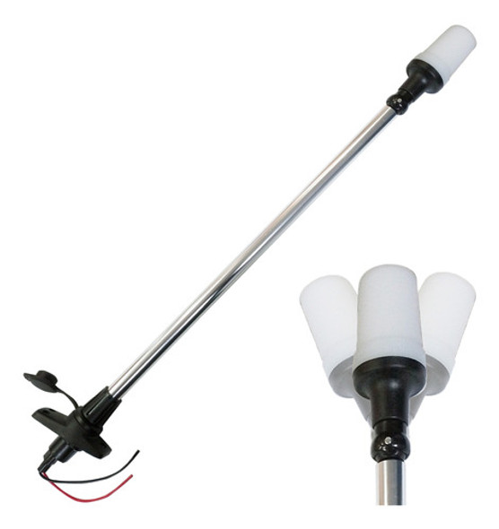 Luz Mástil Desmontable Con Base Y Cabeza Articulada Lancha 0