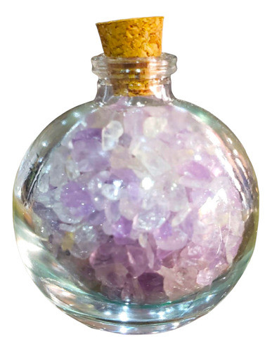 Garrafinha Cristal Natural Ametista Transmutação Energética 0