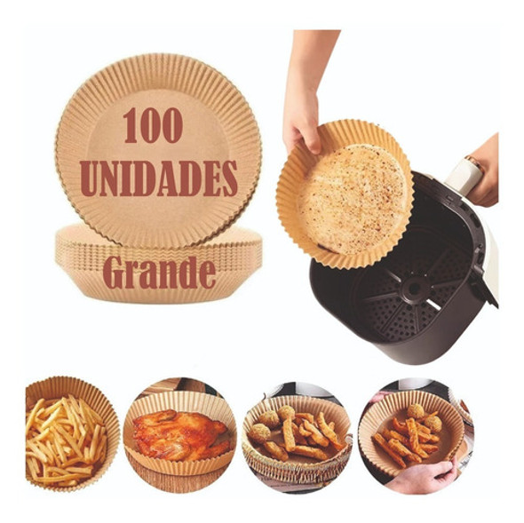 Forma Antiaderente Descartável Forro Para Air Fryer 100 Un 0