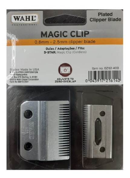 Cuchillas Wahl Magic Clip Plated Clipper Blade 0