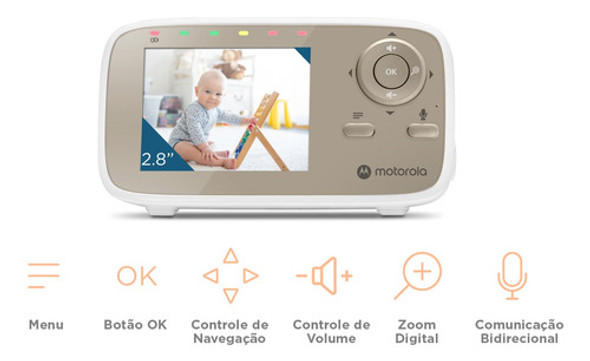 Babá Eletrônica Motorola Tela 2.8 C/ Canção De Ninar 1