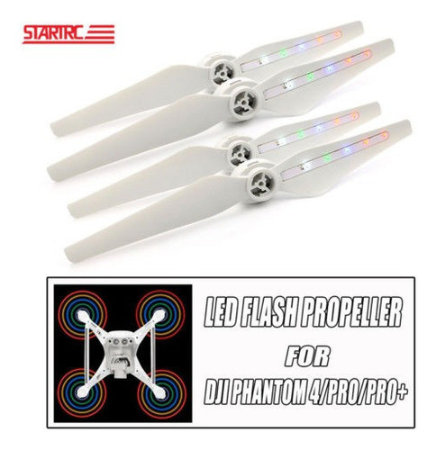 2 Pares Led Luz Hélice Flash Cobra Para Dji Phantom 4 Pro Ac 1