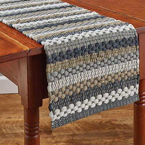 Camino De Mesa Park Designs Hartwick Chindi - 36''l - Gris 0