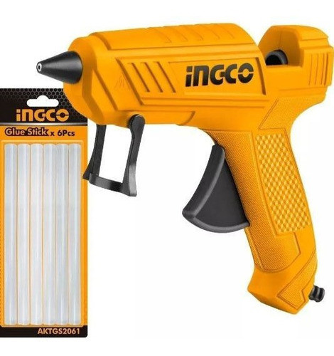 Pistola Silicona Caliente Ingco 100w Pro Gtía 1 Año 0