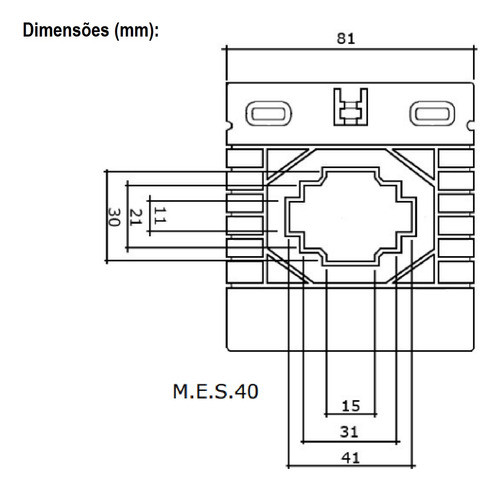 Transformador De Corrente Tipo Janela Jng Mes-40 200/5a 2 Pç 1