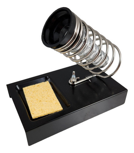 Soporte Soldador De Estaño Con Resorte + Esponja Metalico 0