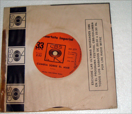 Cuarteto Imperial Cumbia Sobre El Mar Simple C/tapa Kktus 1