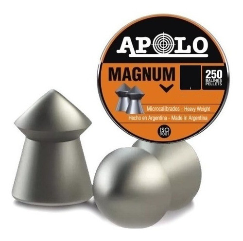 Balines Apolo Magnum Calibre 4,5mm Lata X 250 Unidades 0