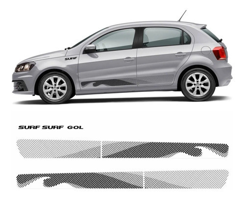 Calco Adhesivo Lateral  Volkswagen Gol Surf 0