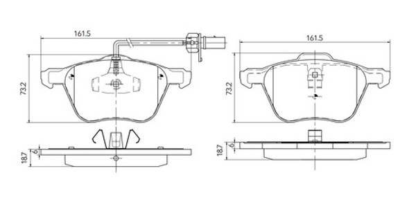 Pastillas Freno Delanteras Vw Sharan 1.9 Tdi 1