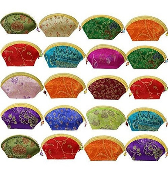 Kilofly 20 Piezas De Seda Bordada Chino Brocade Regalo Joyer 0