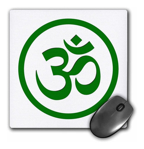 3d Rose  Om Namaste Verde  Acabado Mate Mouse Pad  8 x 8 0