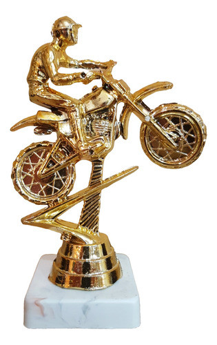 Trofeo Plástico Moto Motocross Base Baja - Souvenir 0