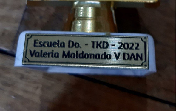 Trofeo Plástico Moto Motocross Base Baja - Souvenir 1