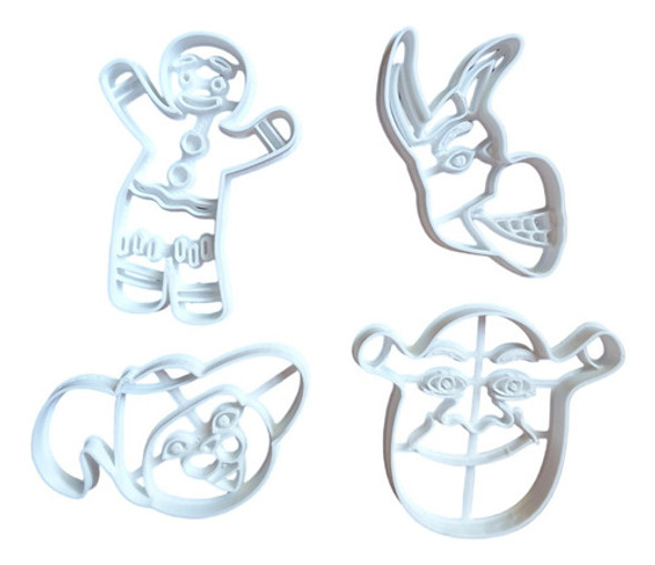 Cortantes Para Galletitas, Porcelana Fria Shrek X4 0