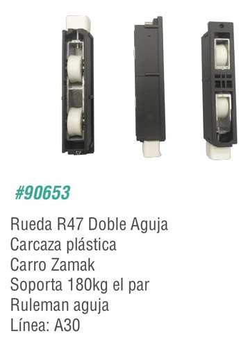 Rueda A30 Doble Aguja R47 X 1 Unidad 1