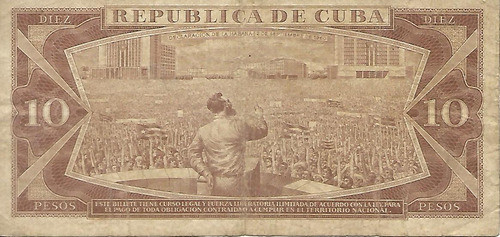 Billete Billete 10 Pesos Cu Ba Año 1978 Bueno Palermo 1