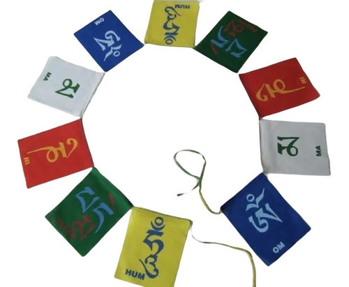 Bandeiras De Orações Tibetanas Mantra Om Mani Padme Hum M 0