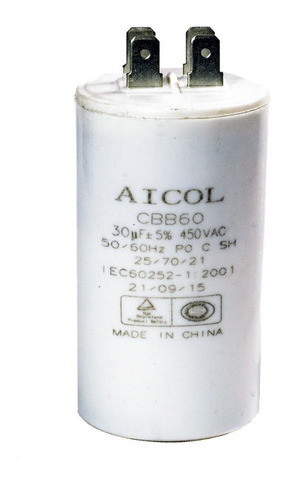 Capacitor Monofasico 400vca Mkp 30mf 50/60hz 0