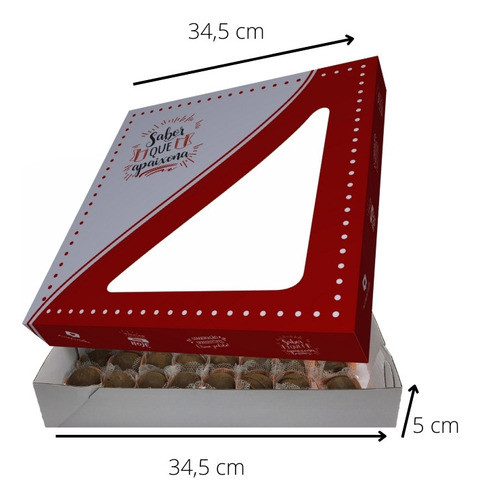 Embalagem P/ Até 100 Doces/salgados C/visor Base Baixa 10 Un 1