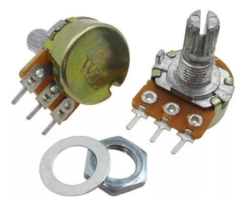 Lote 5x Potenciometro 250k Ohms Wh148 15mm Itytarg 1