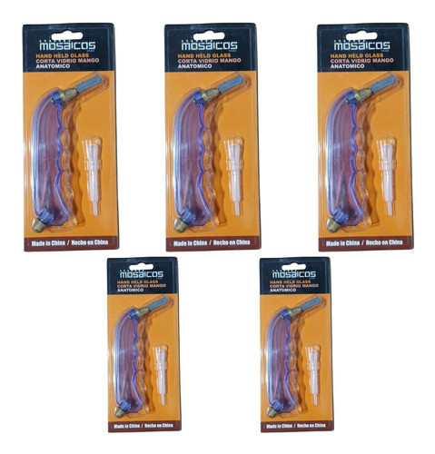 Pack X 5 Cortantes Vidrio Mango Anatomico - Mosaiquismo 0