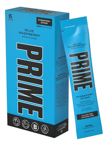 Prime Drink By Logan Paul X Ksi - Blue Raspberry (x6) 0