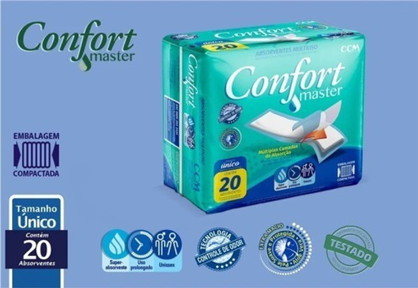 80 Absorvente Geriátrico Unissex Confort Master | Kit 4 Pcts 1 80 Absorvente Geriátrico Unissex Confort Master | Kit 4 Pcts 1