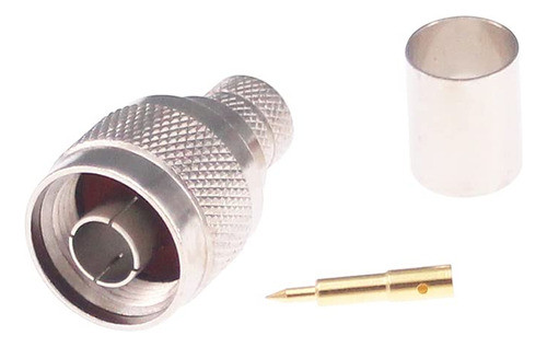 Rfaha 3pcs N Tipo Macho Enchufe Engarzado Rf Conector Coaxia 1