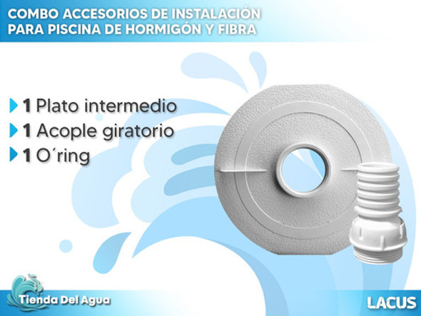 Tapa Intermedia Para Skimmer Lacus Con Acople Para Manguera 1