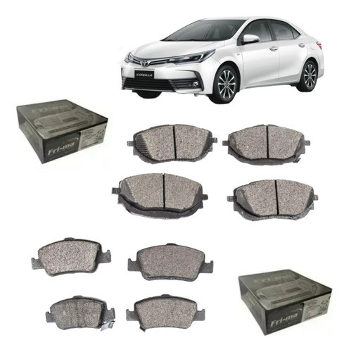 Kit Pastillas Freno Para Corolla 2014 A 2019 Delantera 0