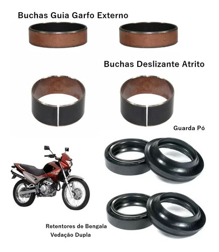 Kit Retentor Bucha Superior Inferior Bengala Nx400 Falcon 1