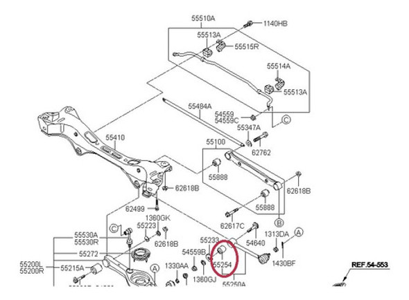 Kit 4 Buje Tensor Trasero Para Hyundai Tucson Ix35 4x2 1