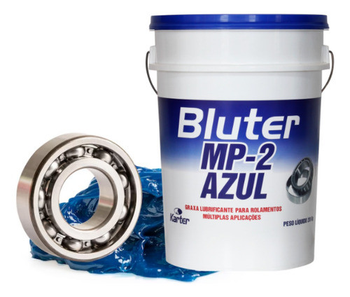 Graxa De Lítio Azul Para Rolamentos 20 Kg Bluter Mp-2 Karter 0