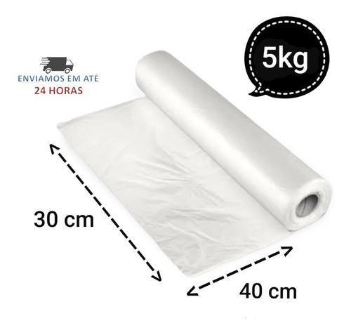 Bobina Plástica Picotada 30x40 Capacidade 5kg C/1000 Unids. 0