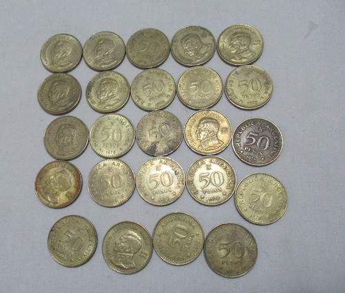 24 Monedas 50 Centavos José De San Martín Argentina Año 1978 0