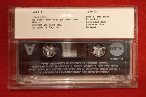Oscar Aleman Con Jorge Anders Y Su Orquesta. Cassette. 1