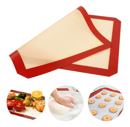 Placa Silicona Plancha Antiadherente Bandeja Horno 40x30cm 0