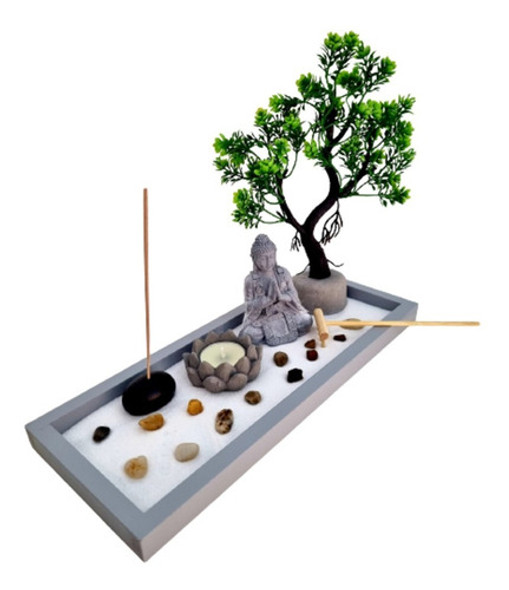 Jardim Zen Incensário Porta Vela Cerejeira De Feng Shui 31cm 1